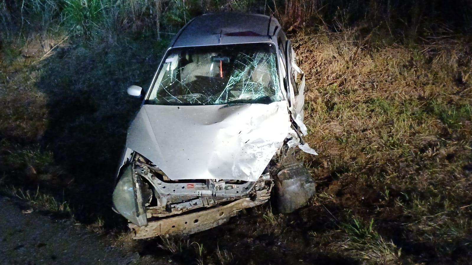 Colisão frontal na BR-282 deixa uma vítima fatal e três feridos em Bom Retiro