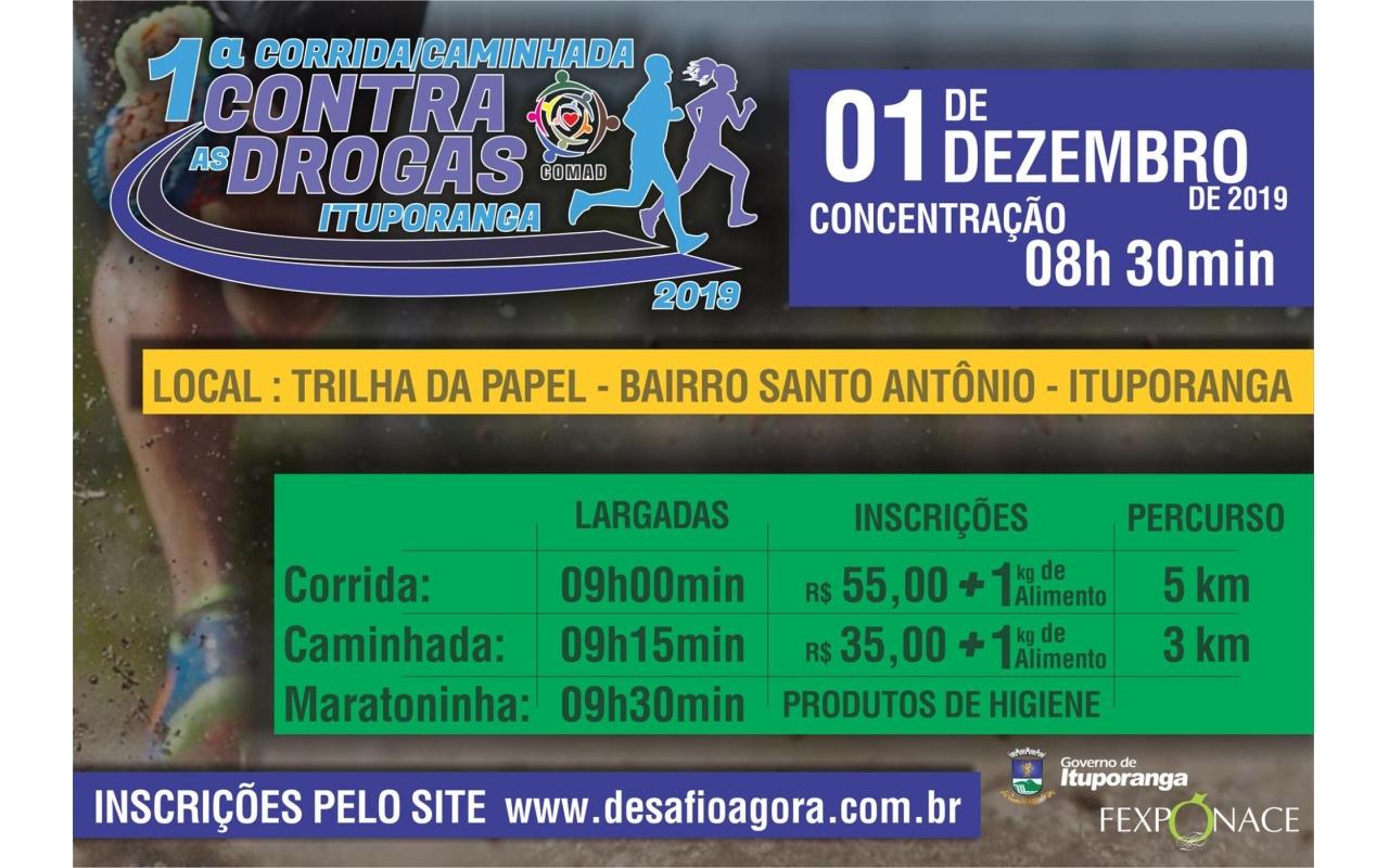 Comad de Ituporanga promove corrida e caminhada contra as drogas