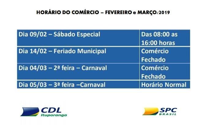 Comércio de Ituporanga vai atender em horário estendido no próximo sábado