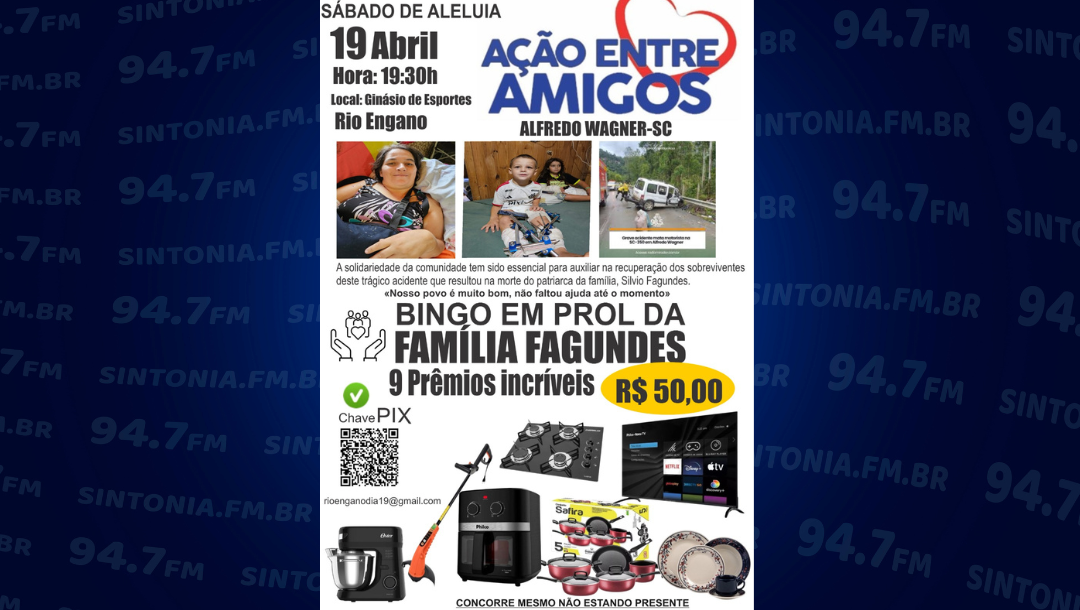 Comunidade de Alfredo Wagner realiza ação beneficente para ajudar família vítima de acidente