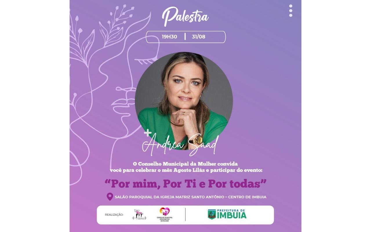 Conselho da Mulher de Imbuia em parceria com empresa lança produtos para a campanha Agosto Lilás