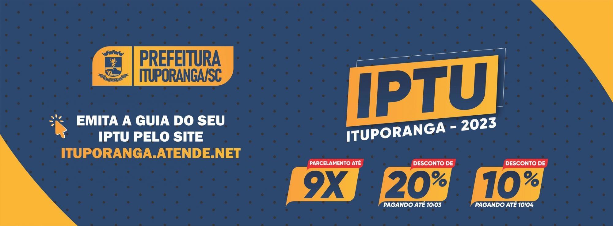 Contribuintes de Ituporanga podem aproveitar desconto de 20% no IPTU em cota única até sexta-feira (10)