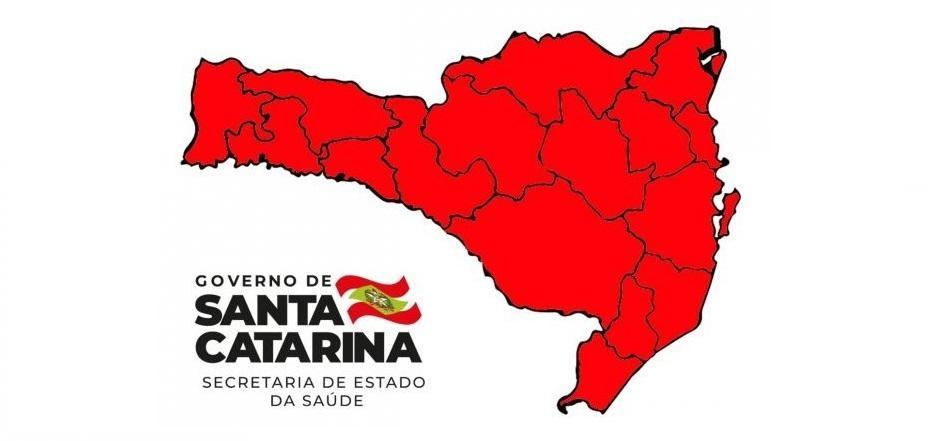 Coronavírus em SC: Matriz de Risco aponta todas regiões em estado gravíssimo