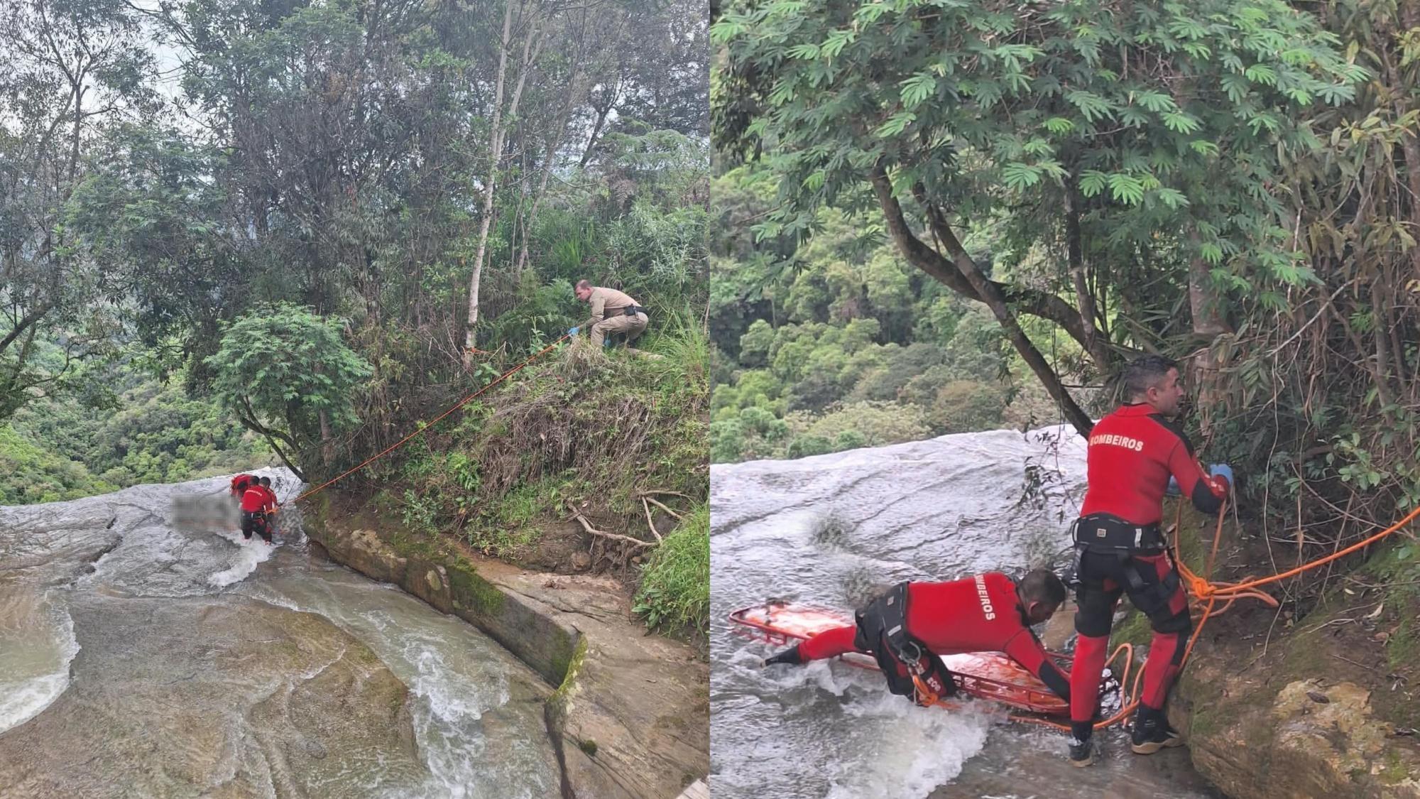 Corpo é encontrado próximo a cachoeira no interior de Alfredo Wagner