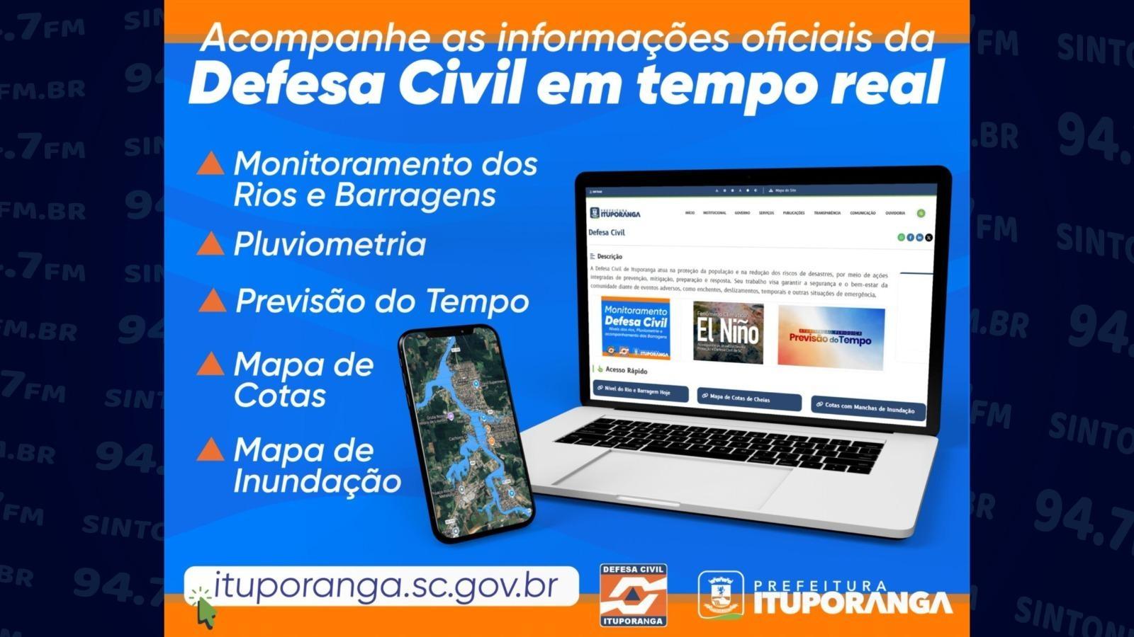 Defesa Civil de Ituporanga explica alertas, níveis dos rios e operação da Barragem Sul