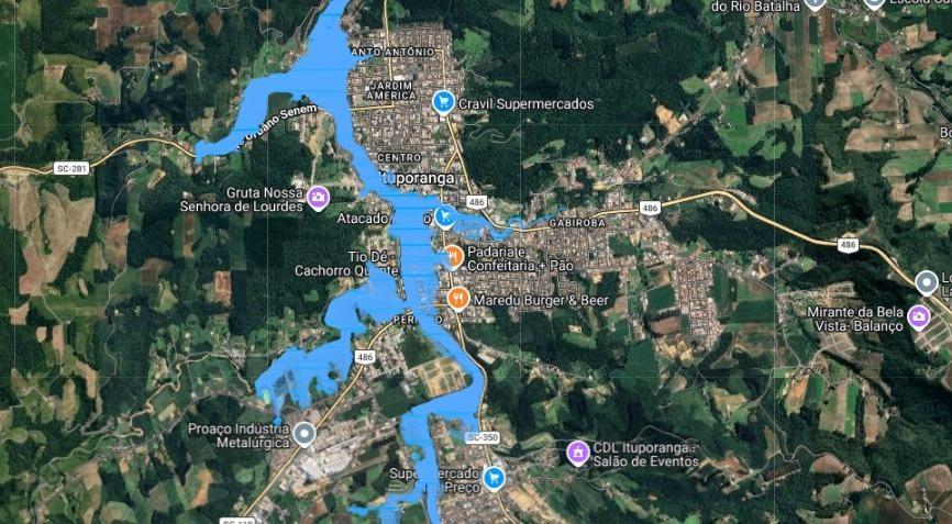 Defesa Civil de Ituporanga lança mapa de cotas de alagamento