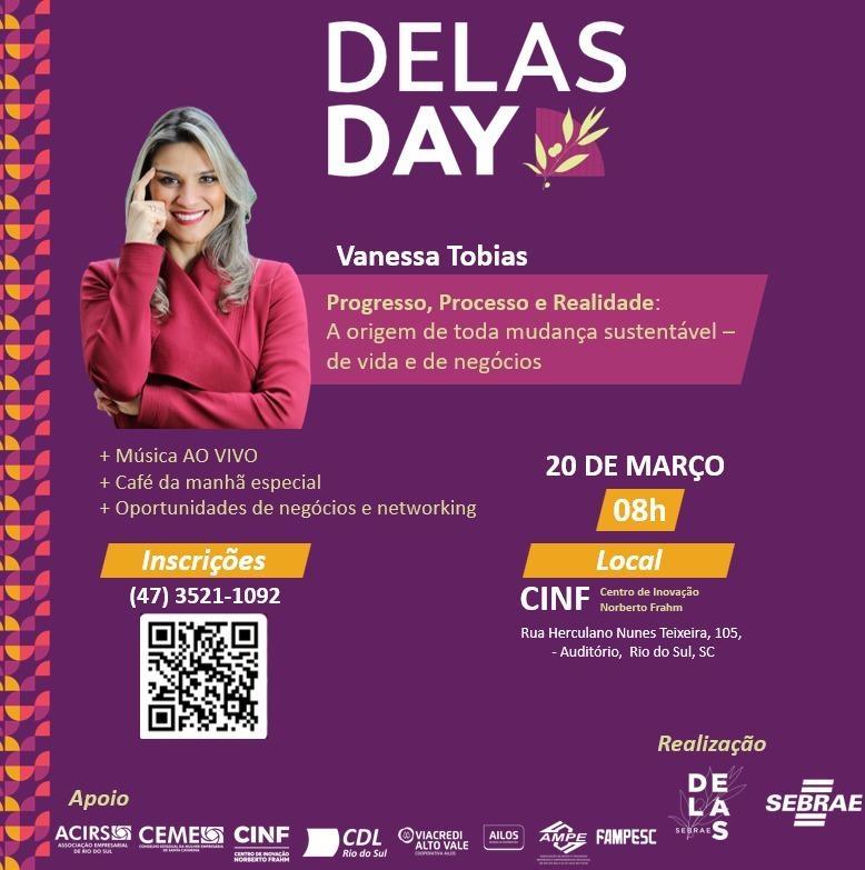 Delas Day em Rio do Sul já conta com 180 mulheres inscritas e promete ser o maior encontro feminino de Santa Catarina  