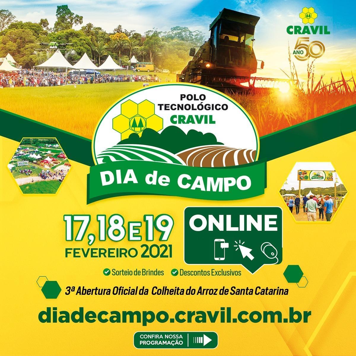 Dia de Campo da CRAVIL inova para edição desse ano e será 100% online