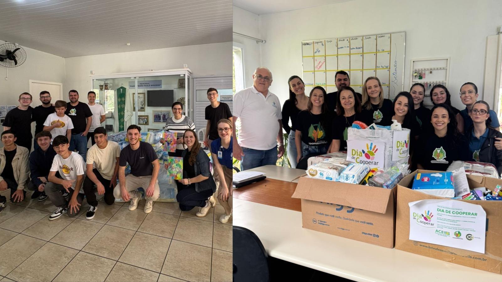 Dia de Cooperar arrecada mais de 200 pacotes de fraldas em Ituporanga