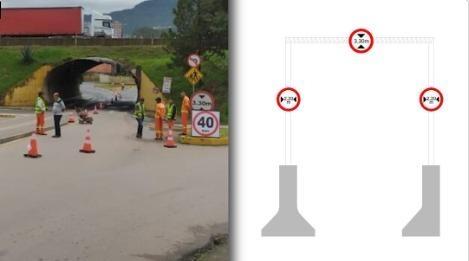 DNIT inicia construção de estrutura para barrar veículos com altura excedente próximo ao túnel do Fundo Canoas em Rio do Sul