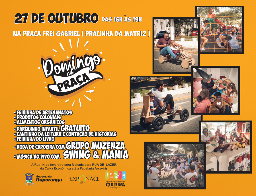 Domingo na Praça em Ituporanga tem alteração no horário