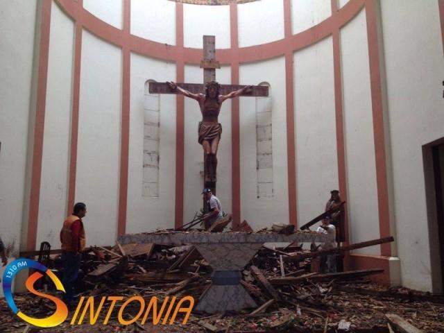 Campanhas devem ser realizadas para reformar teto de Igreja Católica que desabou em Alfredo Wagner