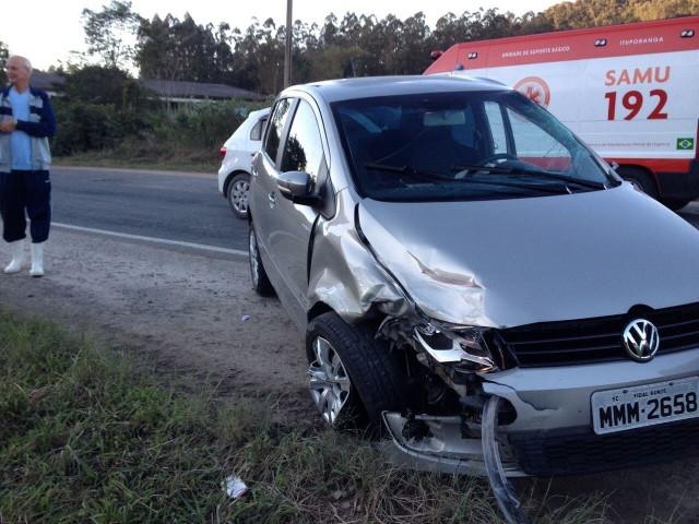 ACIDENTE: Capotamento na SC-350 em Santa Tereza