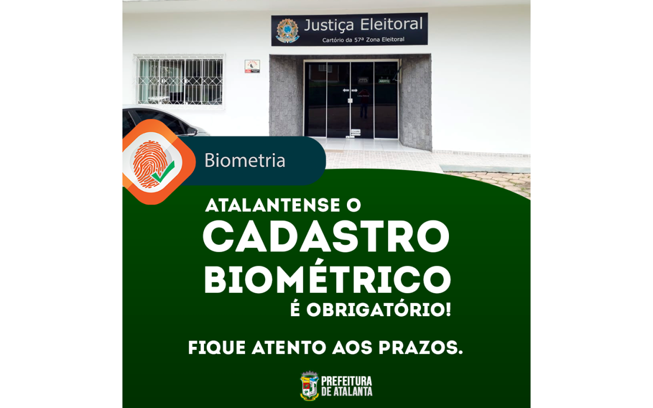 Em Atalanta apenas 37% dos eleitores fizeram o cadastro biométrico; prazo é até dia 28 de junho