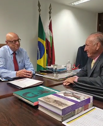 Em reunião com Senador Amin, prefeito Gervásio Maciel solicita recursos para revitalização de ruas de Ituporanga