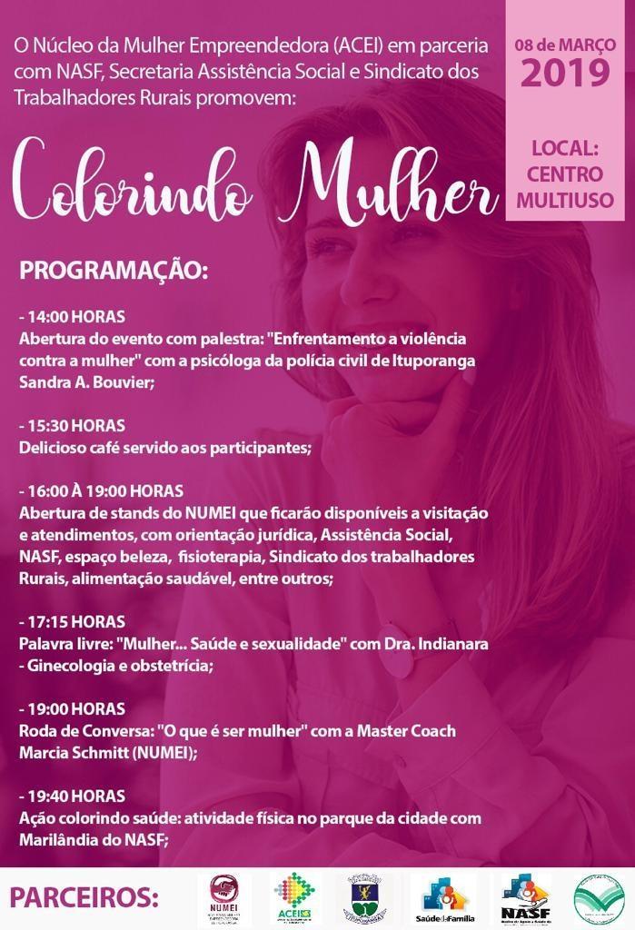 Entidades se unem e preparam programação especial para o dia da Mulher em Ituporanga