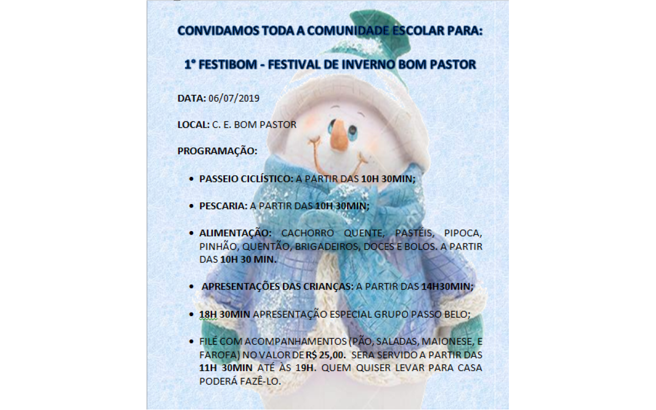 Escola Bom Pastor de Ituporanga realiza festival nesse sábado
