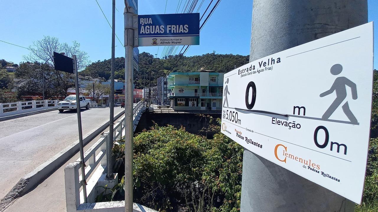 Estrada Velha de Alfredo Wagner ganha demarcação para caminhadas