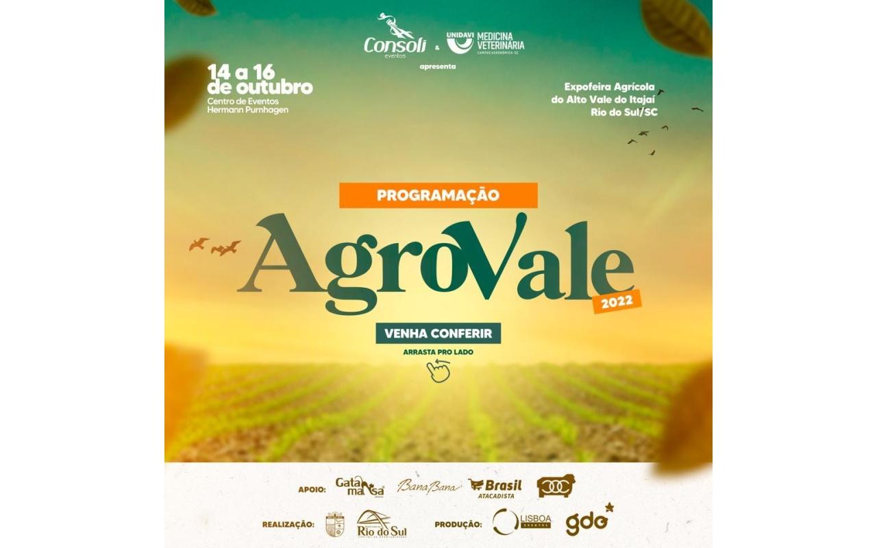Faltam poucos dias para o início da Agro Vale 2022 em Rio do Sul 