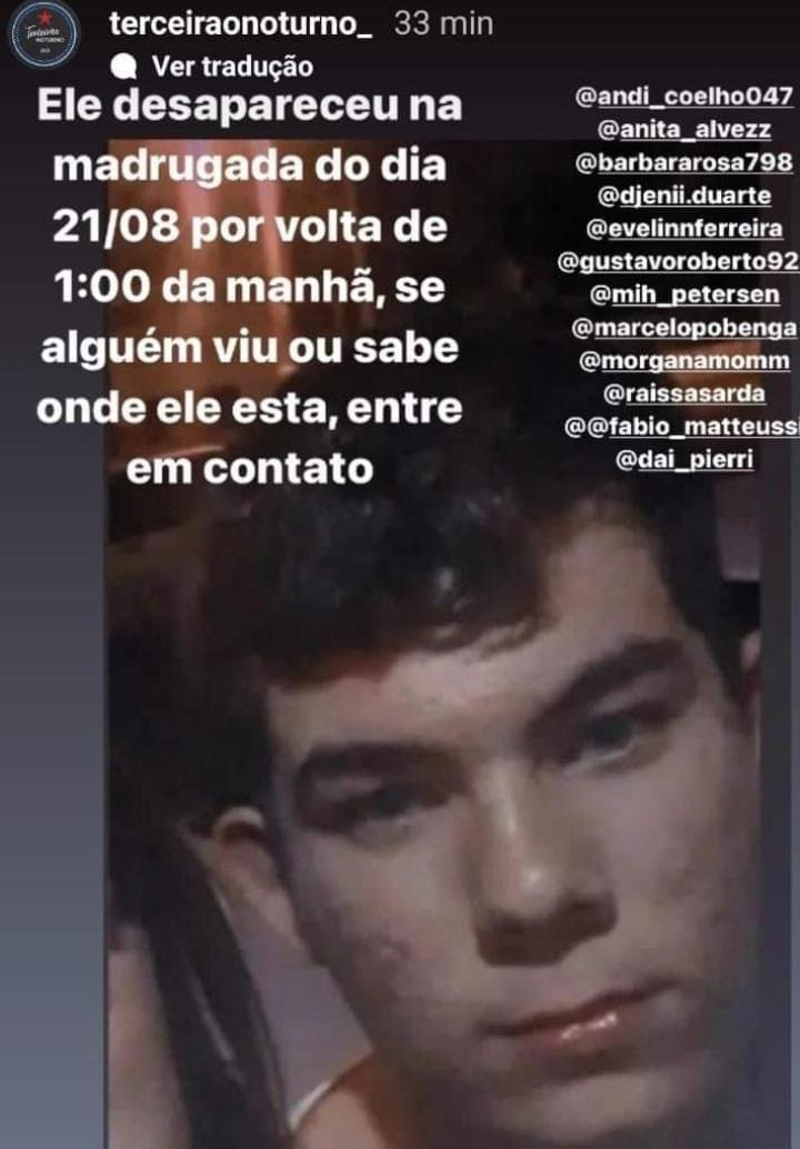 Família procura por adolescente desaparecido desde sábado (20) em Ituporanga