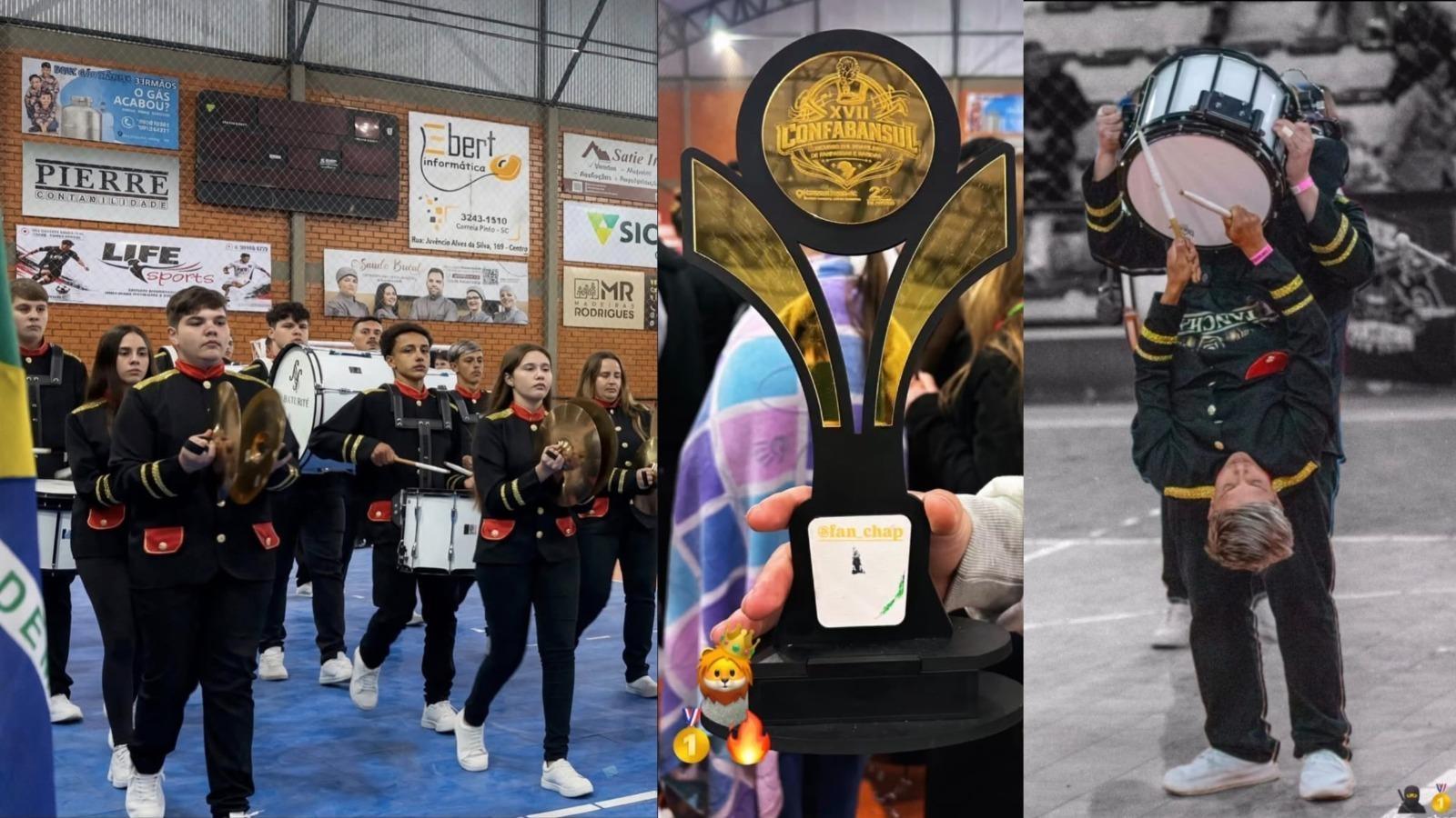FANCHAP conquista pódios em concurso sul-brasileiro de fanfarras