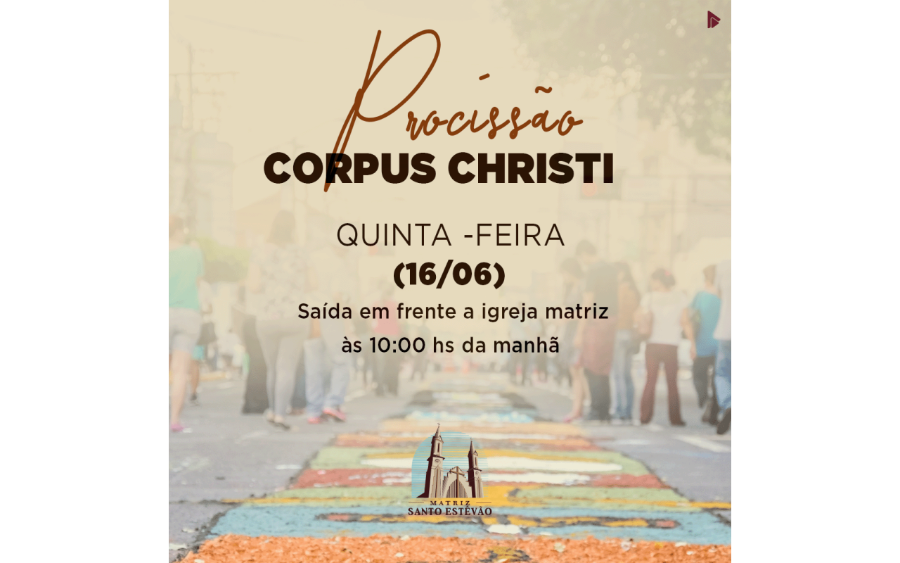 Feriado de Corpus Christi em Ituporanga será marcado por missa, confecção de tapetes, procissão e ação social