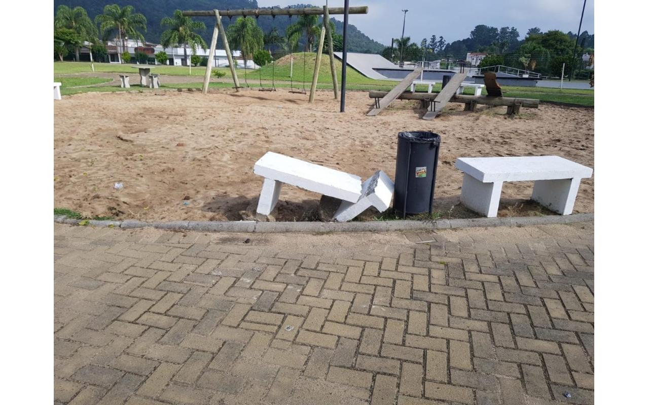 Governo de Ituporanga inicia recuperação do Parque da Cidade após atos de vandalismo