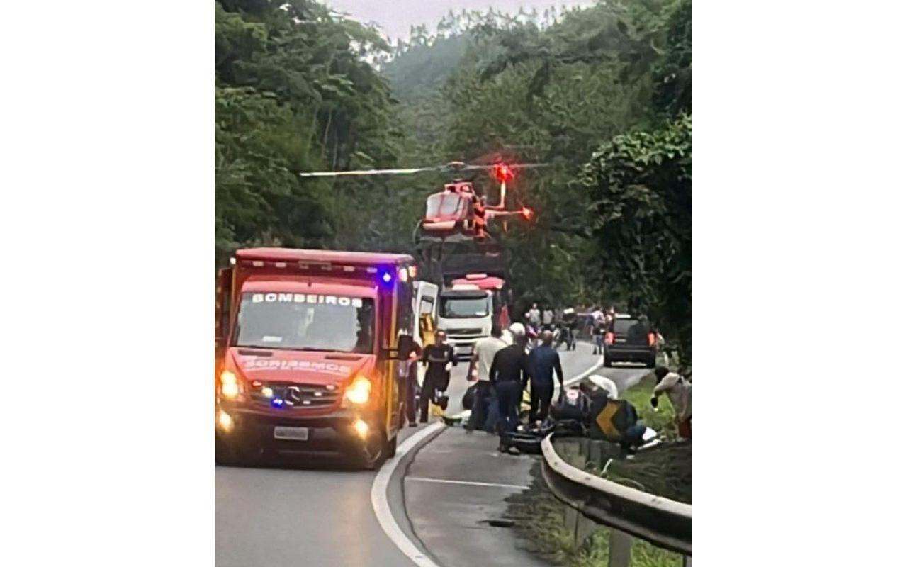 Grave acidente na BR-470 deixa duas pessoas gravemente feridas em Ibirama