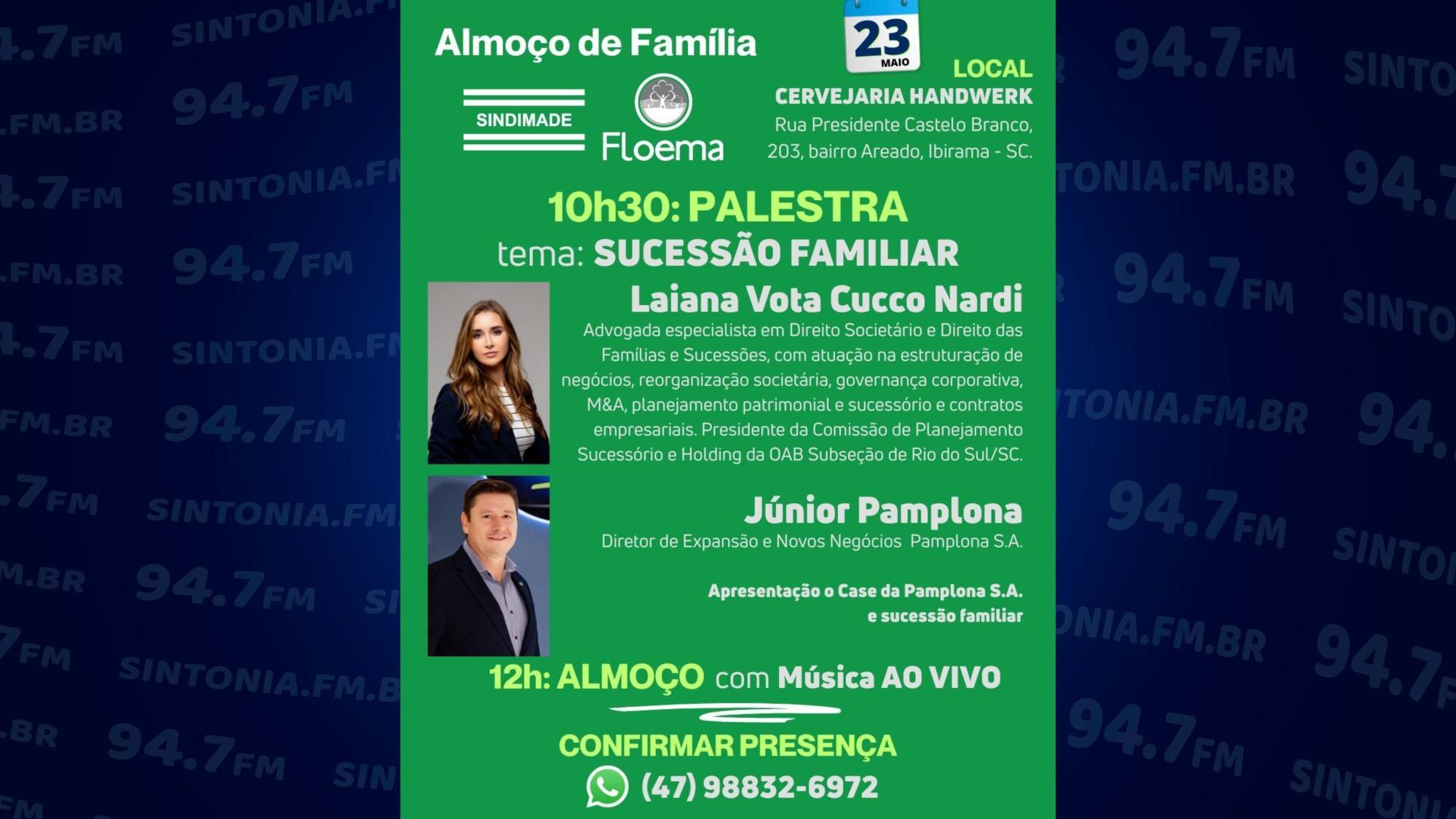Grupo Sindimade/Floema promove evento sobre Sucessão Familiar e Gestão Empresarial em Ibirama