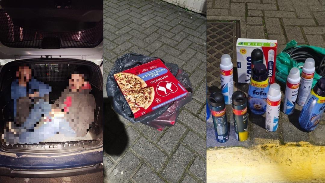 Guarda Municipal flagra dupla com pizzas e produtos furtados de mercado em Rio do Sul