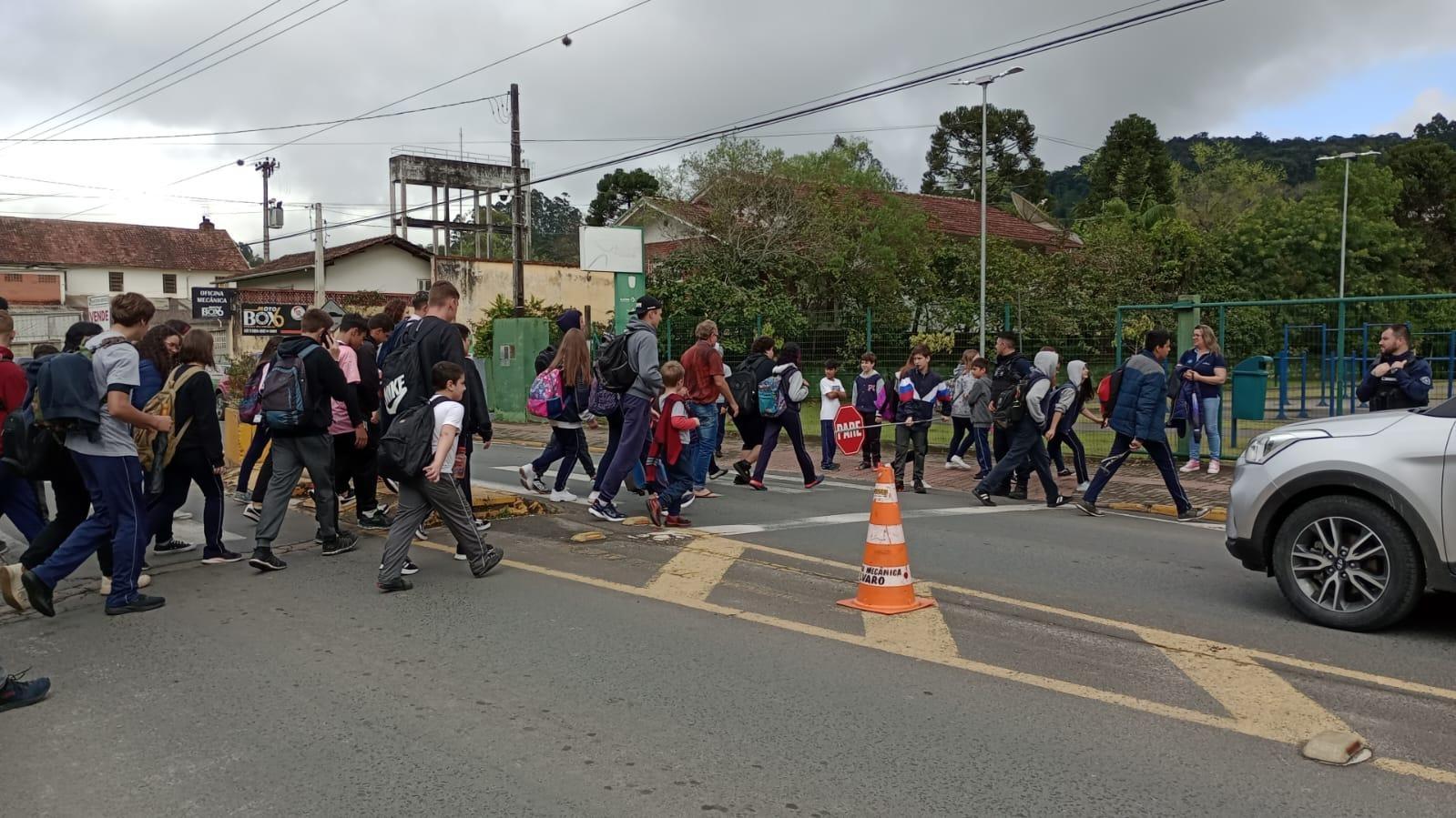 Guarda Municipal retoma o Projeto Aluno Guia em Rio do Sul