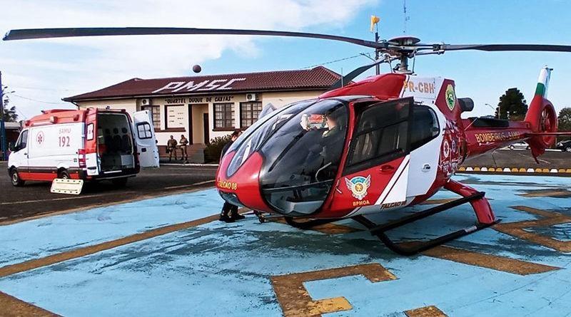 Helicóptero Arcanjo 03 auxilia em ocorrência em Presidente Getúlio