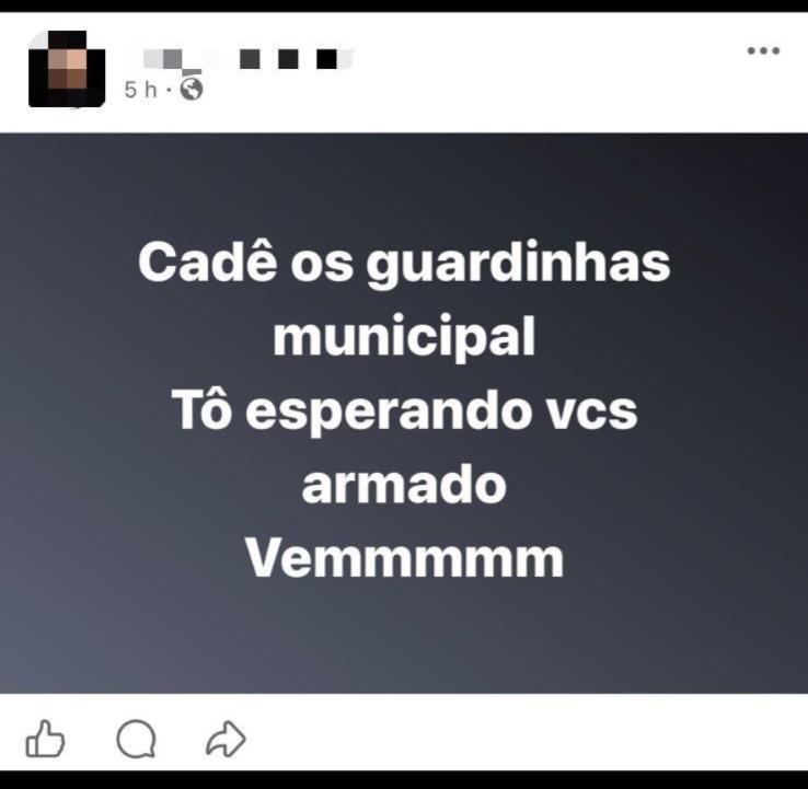 Homem ameaça Guarda Municipal no Facebook e é preso