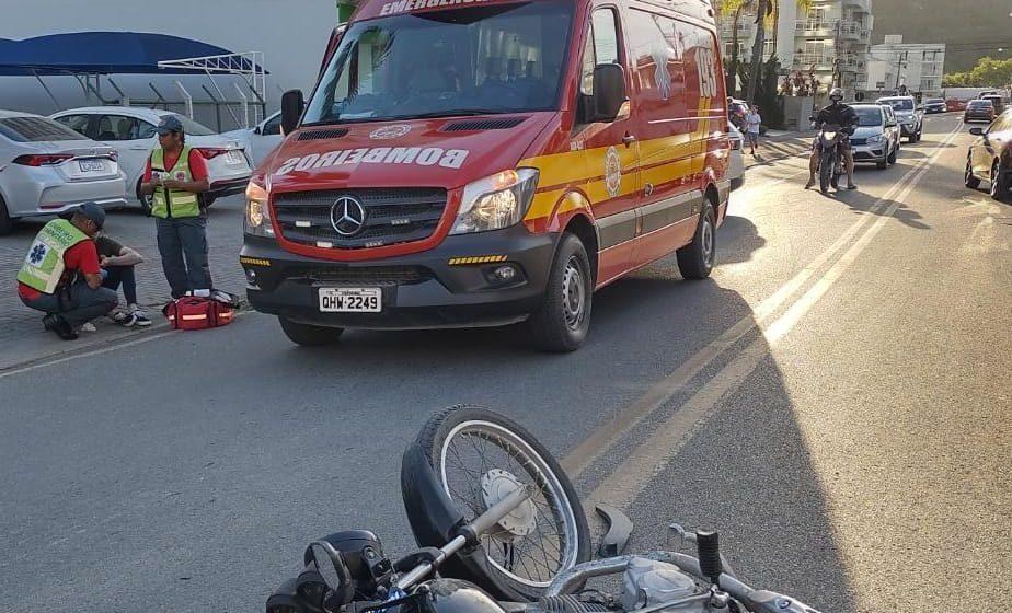 Homem fica ferido em acidente no centro de Ituporanga