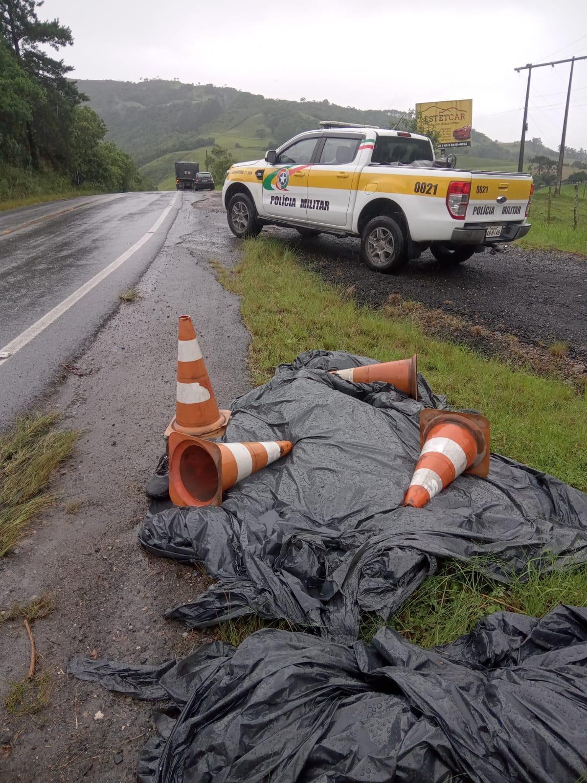 Homem morre atropelado na SC-350 em Alfredo Wagner