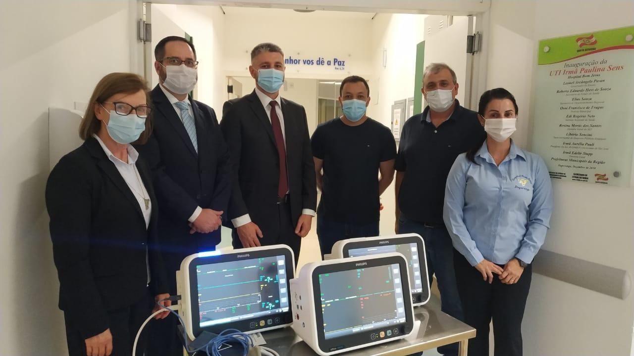 Hospital Bom Jesus adquire monitores e EPI's com destinação de recursos da 2ª vara da Comarca de Ituporanga