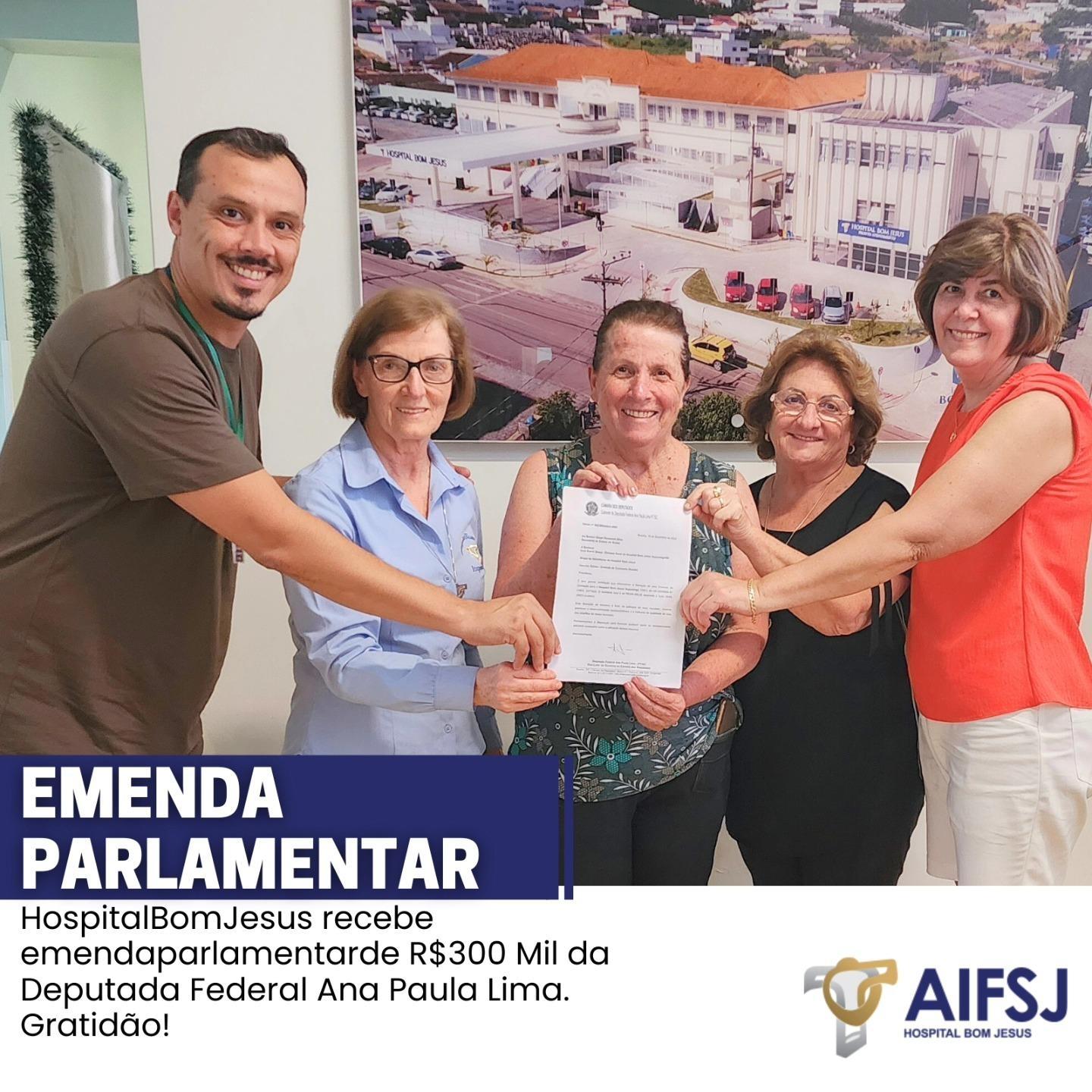 Hospital Bom Jesus recebe R$ 300 mil em emenda parlamentar