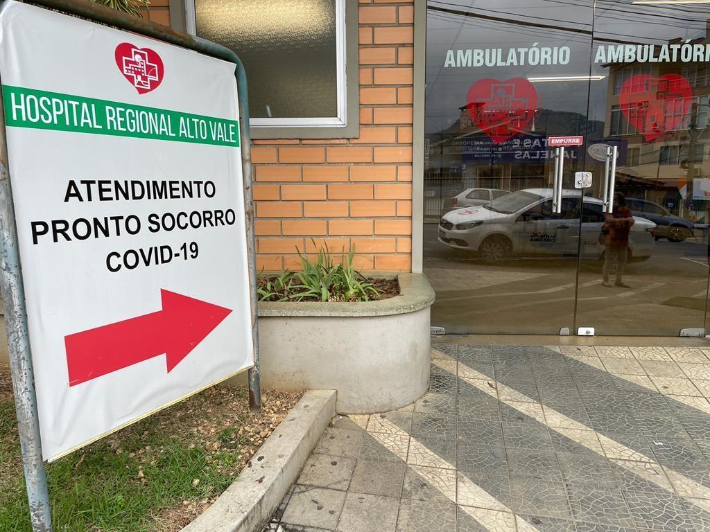 Hospital Regional Alto Vale de Rio do Sul vai desativar o Pronto Socorro Covid