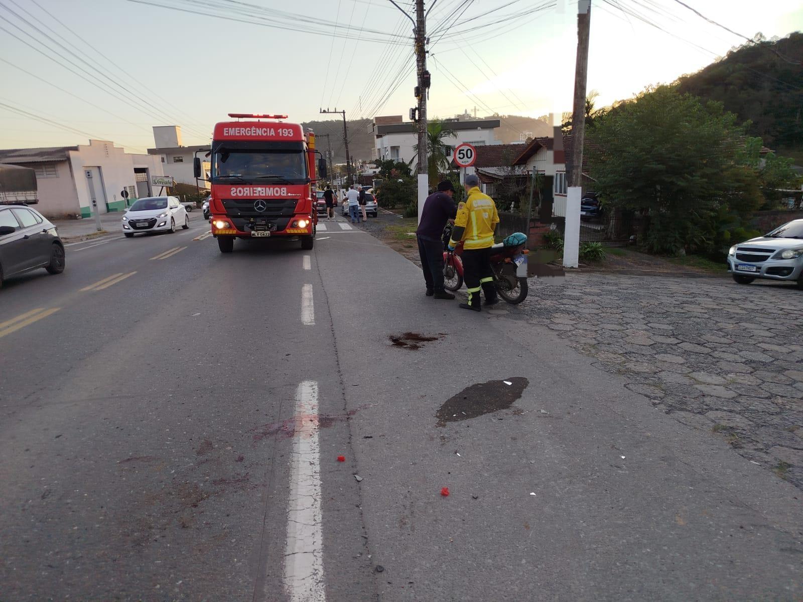 Idosa fica ferida após atropelamento em Ituporanga