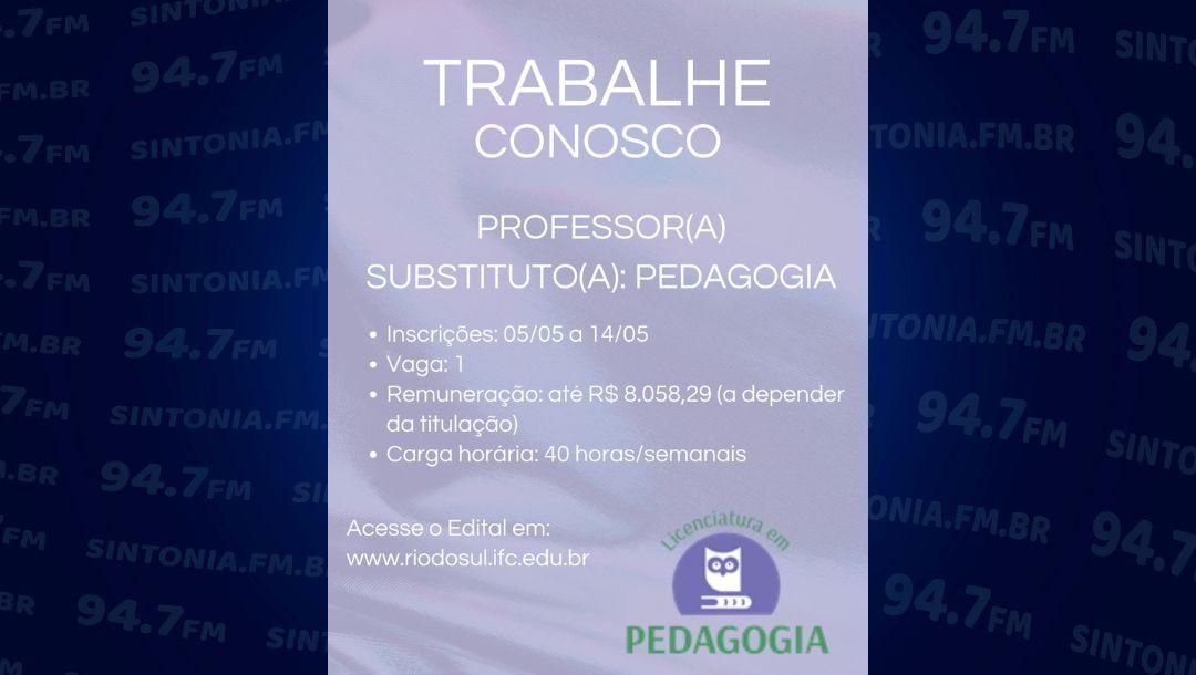 IFC contrata professor de pedagogia com salário que pode chegar a mais ...