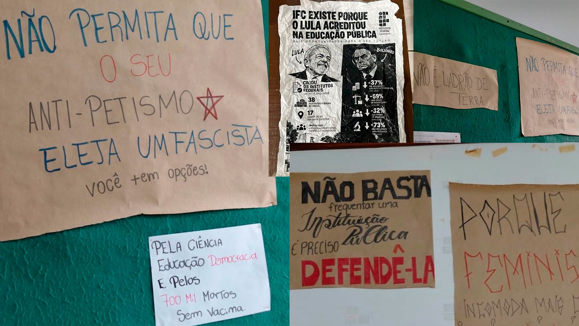 IFC de Rio do Sul apura colocação de cartazes com cunho político na instituição
