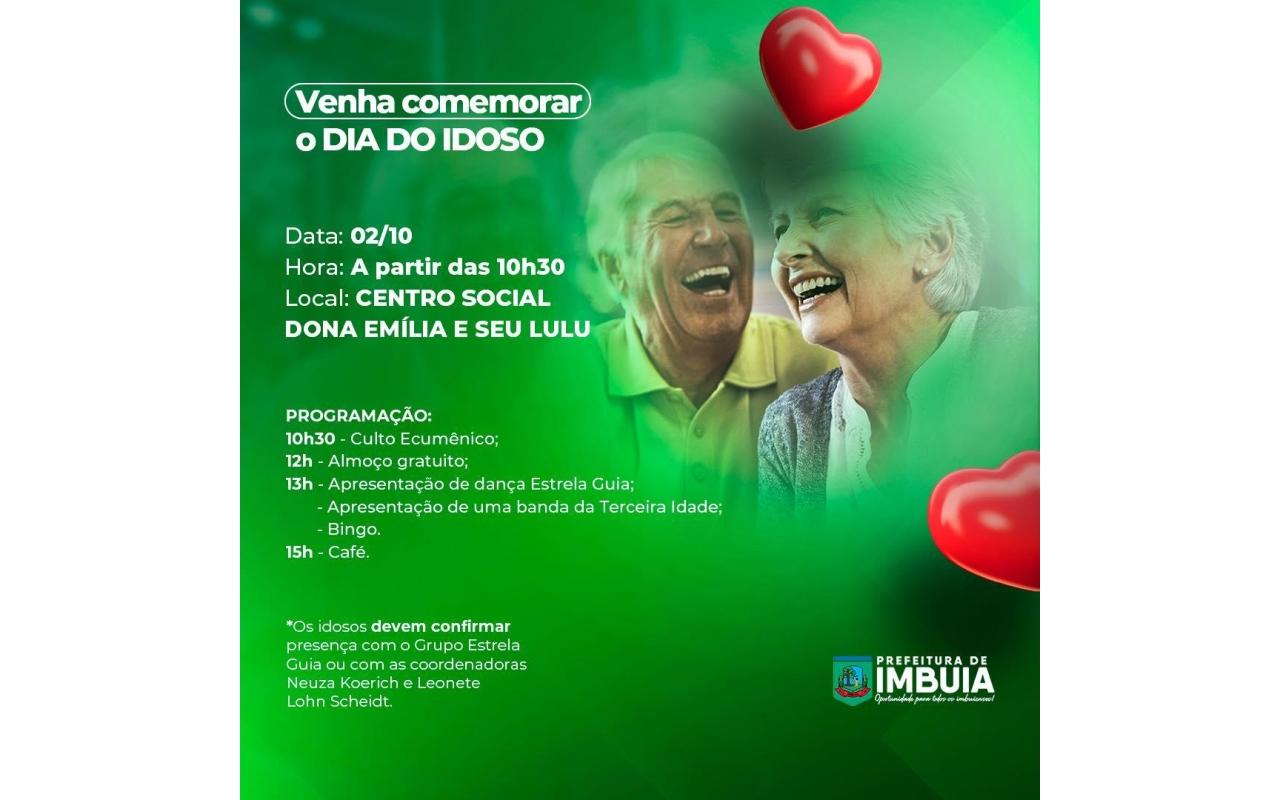 Imbuia realiza festa especial para os idosos na próxima segunda feira (02)