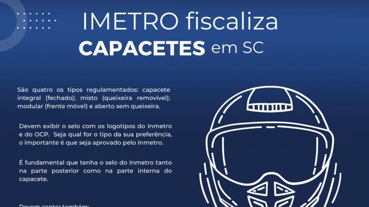 Imetro-SC intensifica fiscalização e orientação sobre a segurança dos capacetes no estado