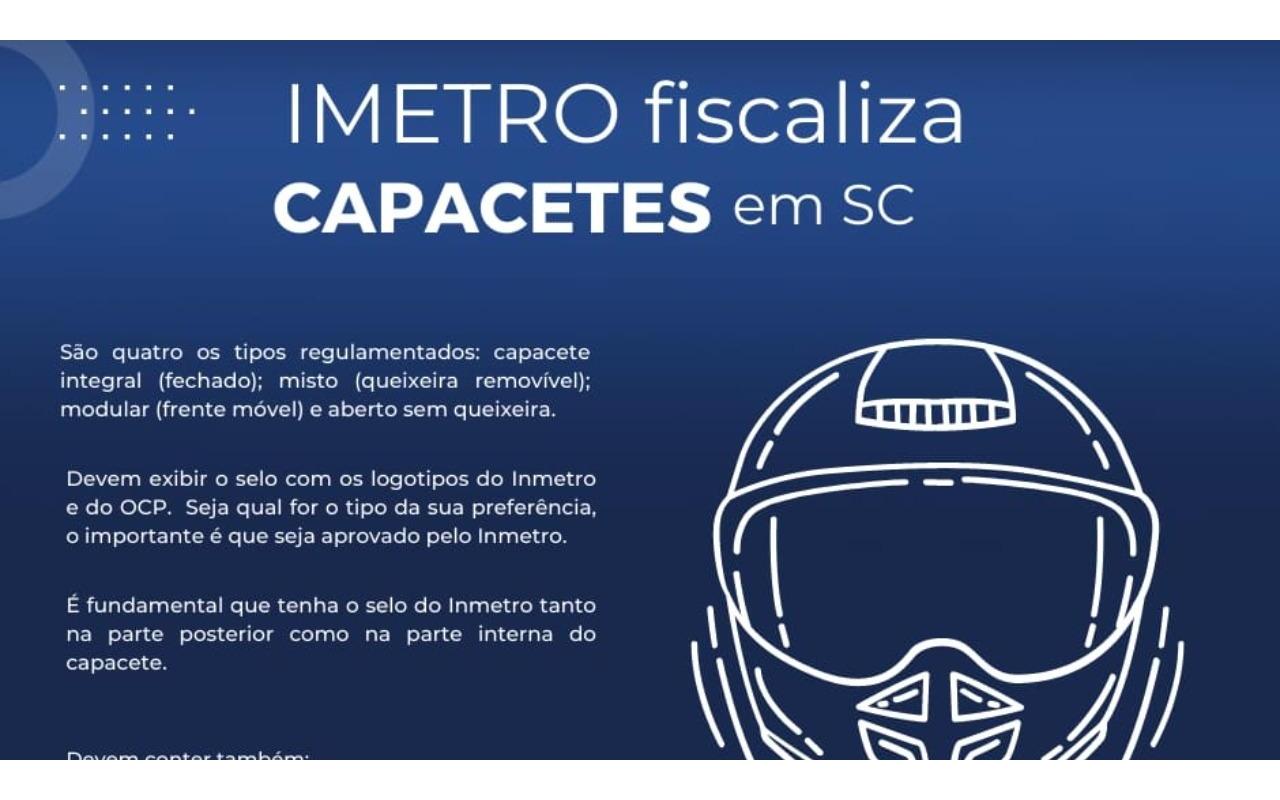 Imetro-SC intensifica fiscalização e orientação sobre a segurança dos capacetes no estado