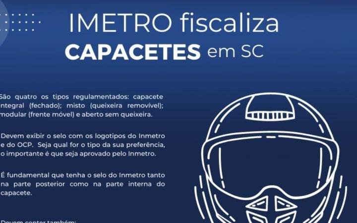 Imetro-SC intensifica fiscalização e orientação sobre a segurança dos capacetes no estado