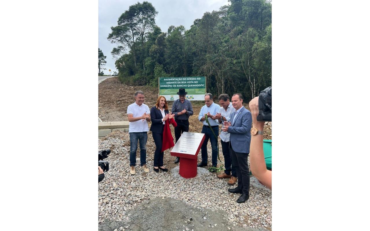 Inaugurado oficialmente o asfalto no Morro do Boa Vista em Rancho Queimado