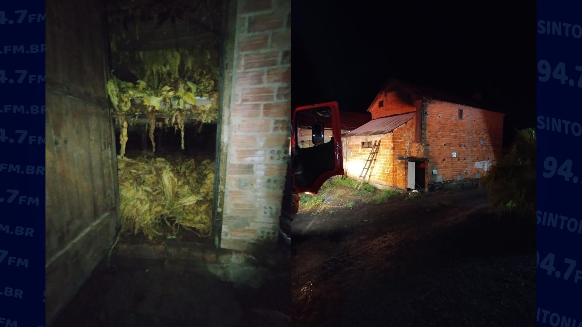 Incêndio atinge estufa de fumo em Ituporanga