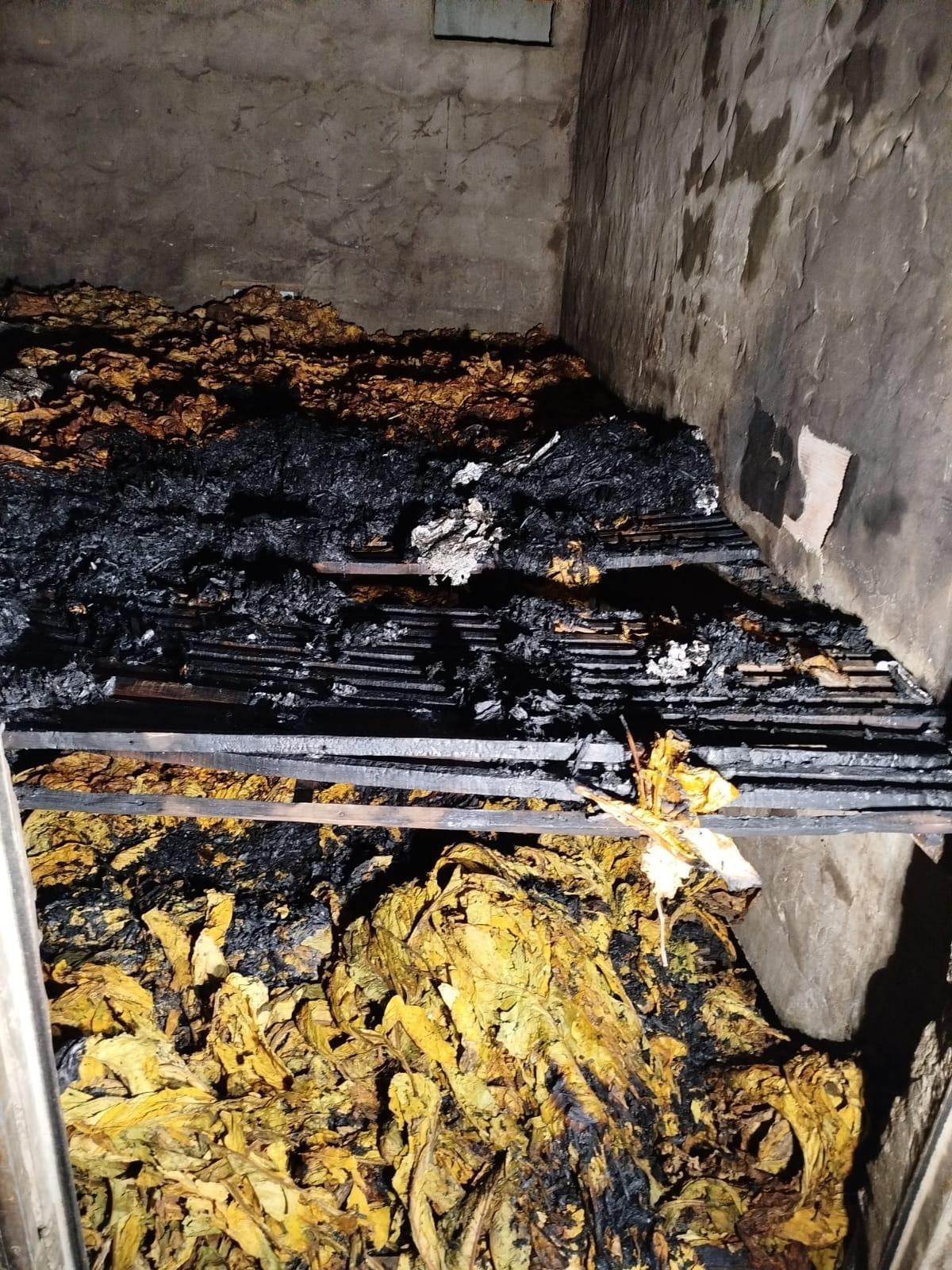 Incêndio atinge estufa de secagem de fumo em Ituporanga e causa prejuízo de R$ 15 mil