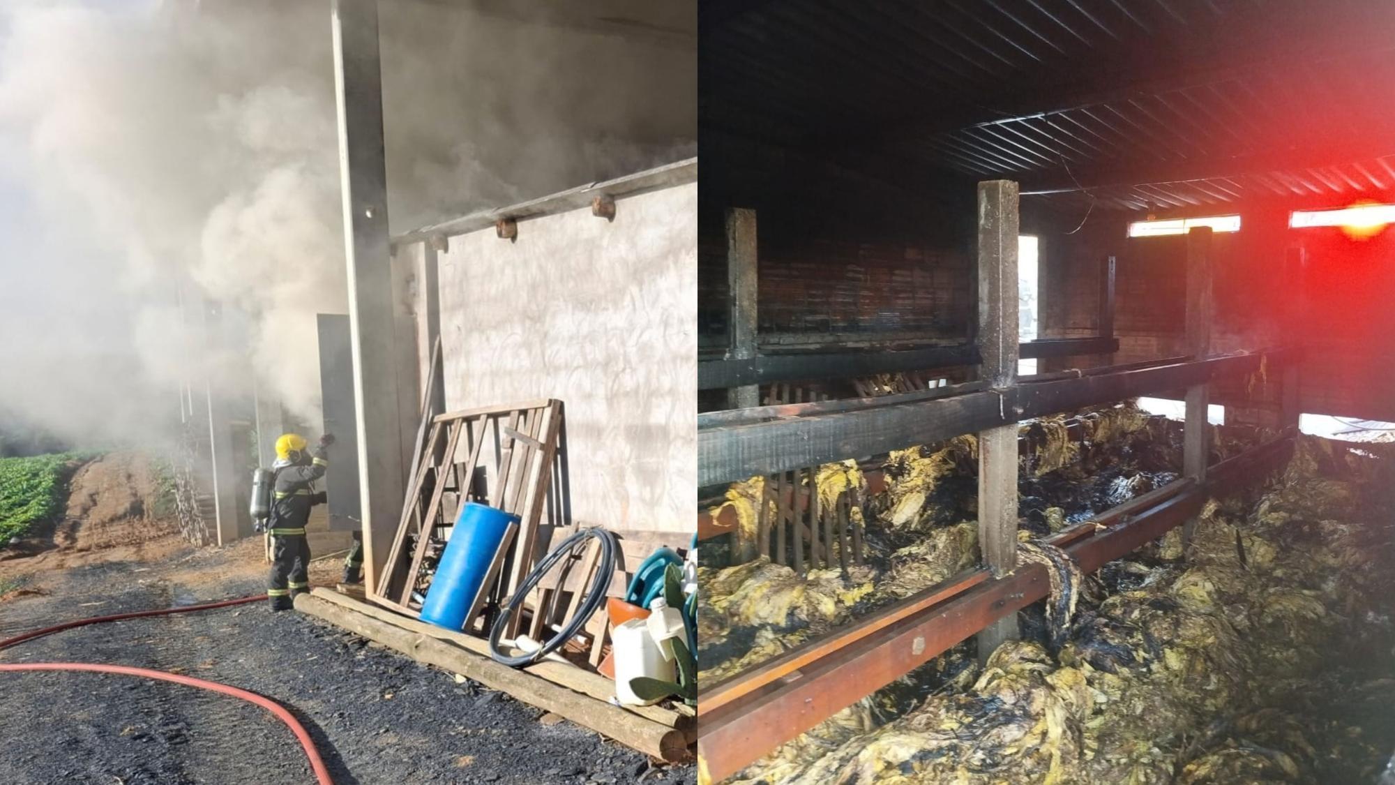 Incêndio em estufa de fumo causa prejuízo de R$ 45 mil em Ituporanga