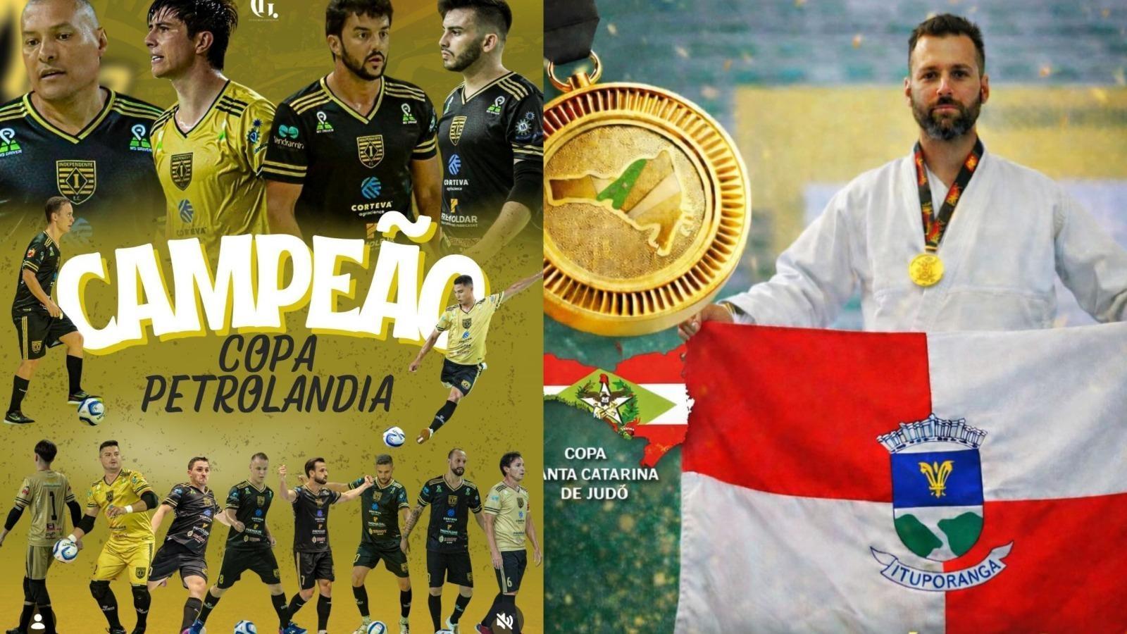 Ituporanga celebra títulos no judô, velocross, corrida e futsal